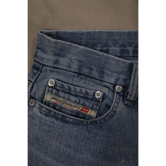 Diesel Serpa Womens Size 27 Light Blue Denim Jeans Bootcut Flare Belted Italy - Picture 4 of 12